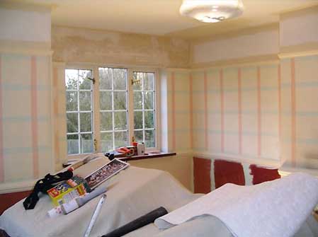 Interior wallpapering